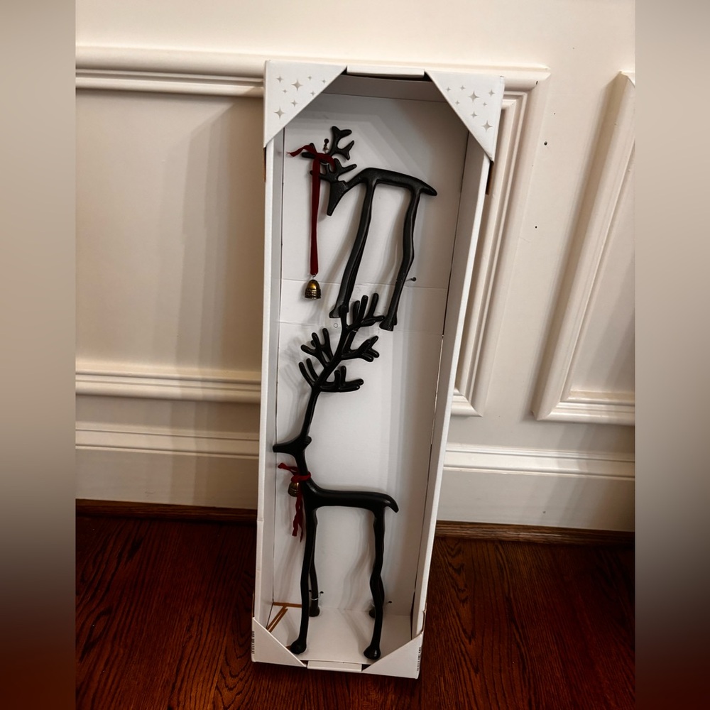 Small- 8” and Medium- 18.75” BLACK REINDEER ALDI